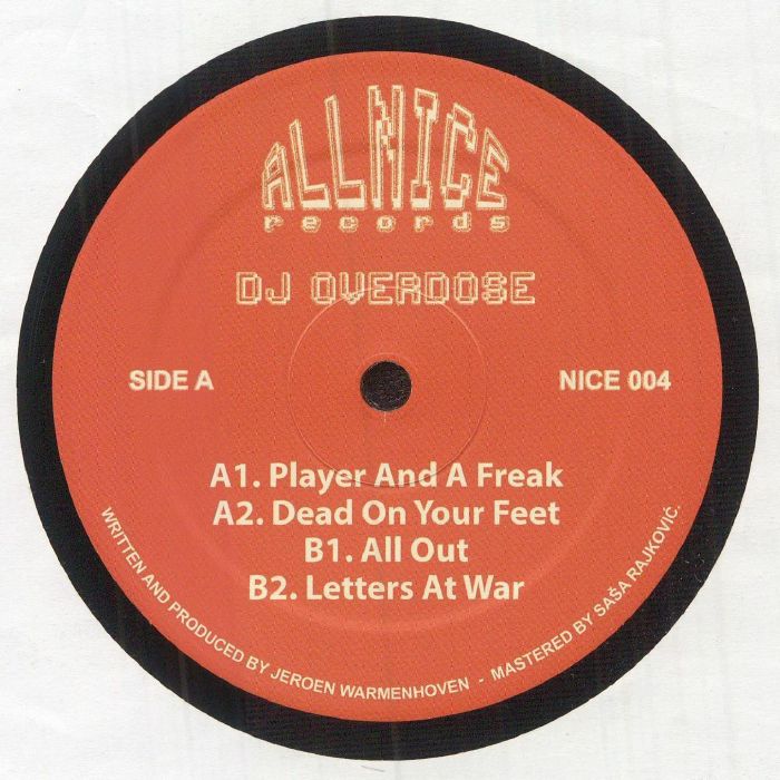 DJ Overdose – L.A.W. EP (12", All Nice Records, 2025) front cover