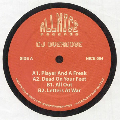 DJ Overdose – L.A.W. EP (12", All Nice Records, 2025) front cover