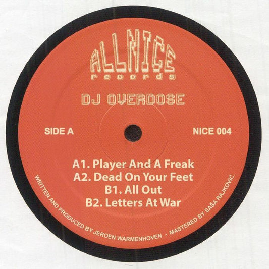 DJ Overdose – L.A.W. EP (12", All Nice Records, 2025) front cover