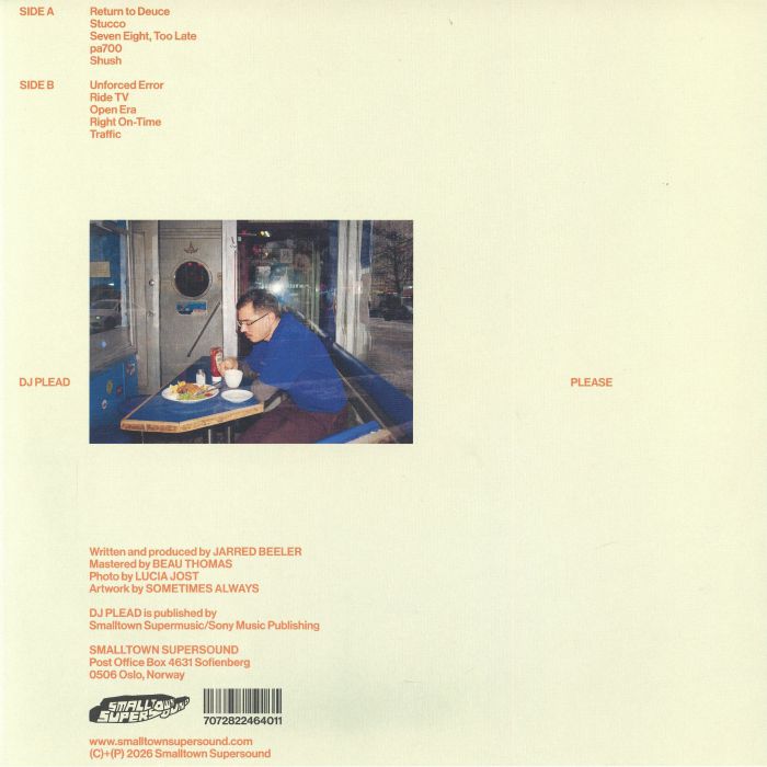 Dj Plead – Please (LP, Clear, Smalltown Supersound, 2026) Back Cover