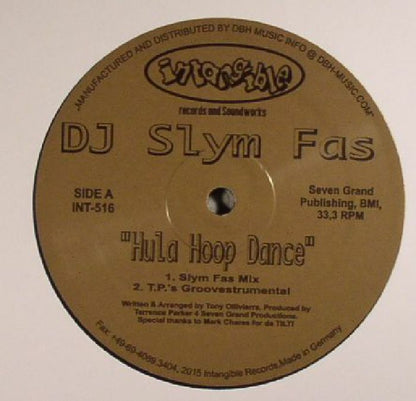DJ Slym Fas – Hula Hoop Dance / Memories (12", Intangible Records & Soundworks, 2015) Front Cover