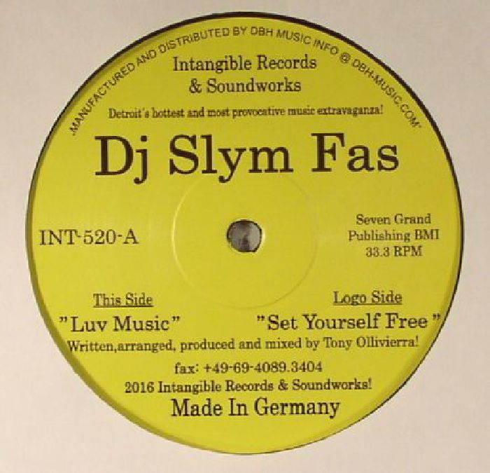 DJ Slym Fas – Luv Music (12", Intangible Records & Soundworks, 2016) Front Cover
