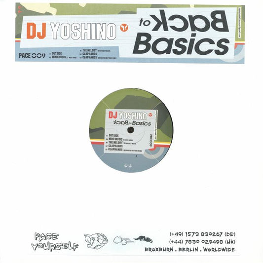 DJ Yoshino – Back To Basics (12", Pace Yourself, 2026) Front Cover