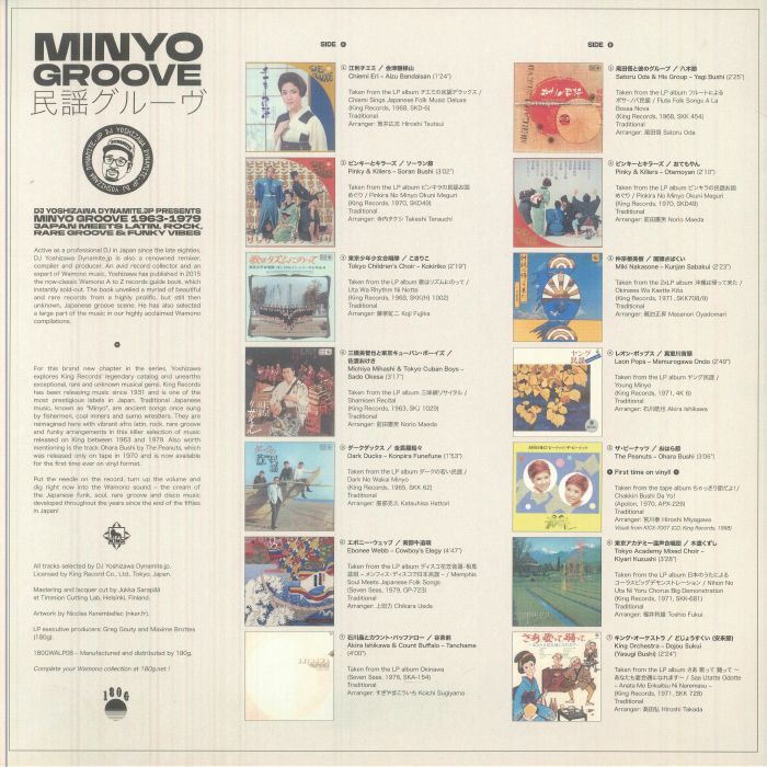 DJ Yoshizawa Dynamite.jp – Minyo Groove 1963-1979 (Japan Meets Latin, Rock, Rare Groove & Funky Vibes) (LP, 180g, 2025) Back Cover