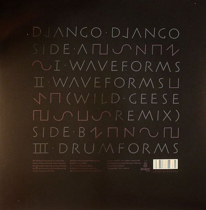 Django Django – Waveforms (12", Because Music, 2011) Back Cover