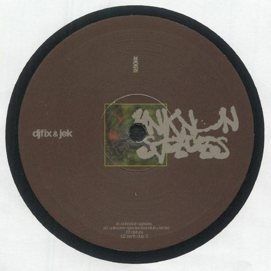 Djfix Jek – Unknown Species (12", Earth Dog, 2026) Front Cover