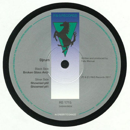 Djrum – Broken Glass Arch (12", R & S Records, 2017) Back Cover