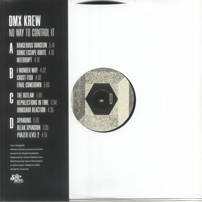 DMX Krew – No Way To Control It (2x12", Shipwrec, 2026) Back Cover