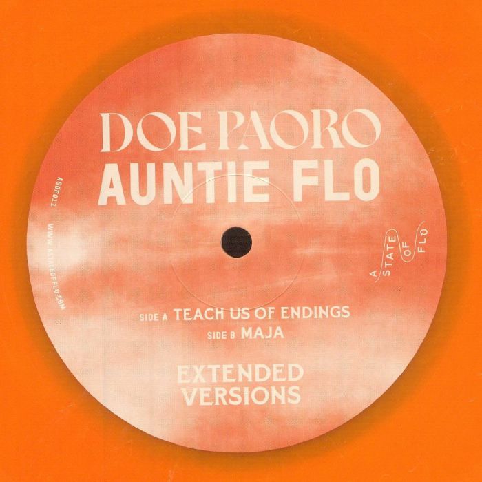Doe Paoro Auntie Flo – Extended Versions (12", Orange, A State Of Flo, 2026) Front Cover