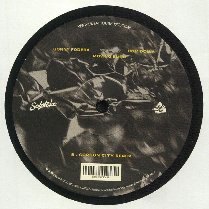 Dom Dolla , Sonny Fodera – Moving Blind (12", Sweat It Out!, 2025) back cover