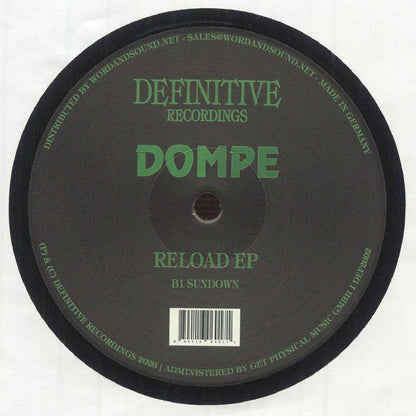 Dompe – Reload EP (12", Definitive Recordings, 2026) Back Cover