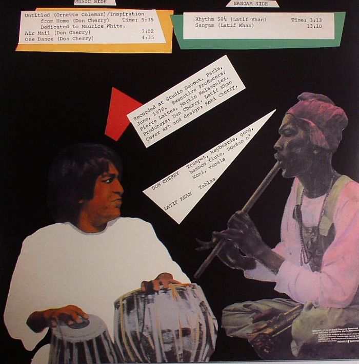 Don Cherry / Latif Khan – Music / Sangam (LP, Heavenly Sweetness, 2025) Back Cover