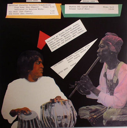 Don Cherry / Latif Khan – Music / Sangam (LP, Heavenly Sweetness, 2025) Back Cover