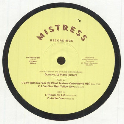 Dona Vs. DJ Plant Texture – Mistress 18.5 (12", Mistress Recordings, 2026) Front Cover