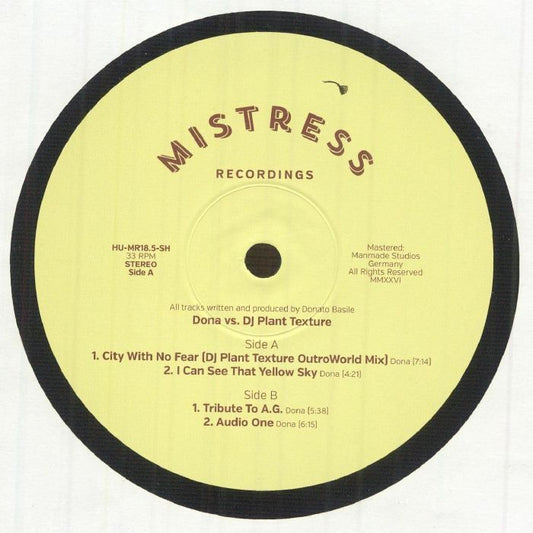 Dona Vs. DJ Plant Texture – Mistress 18.5 (12", Mistress Recordings, 2026) Front Cover
