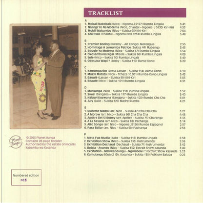 Dr. Nico & African Fiesta Sukisa – Docteur Nico Presents African Fiesta Sukisa 1966-1974 (3xLP, Planet Ilunga, 2025) back cover