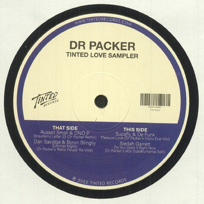 Dr Packer – Tinted Love Sampler (12", Tinted Records, 2022) Back Cover
