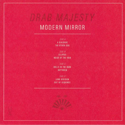 Drab Majesty – Modern Mirror (LP, White & Black Smash, Dais Records, 2025) back cover