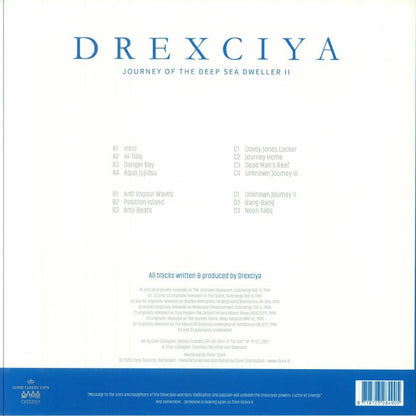 Drexciya – Journey Of The Deep Sea Dweller II (2x12", Clone Classic Cuts, 2025) Back Cover