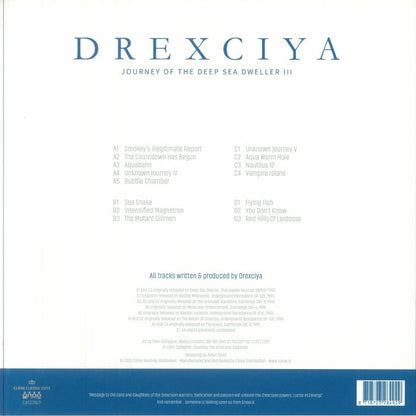 Drexciya – Journey Of The Deep Sea Dweller III (2x12", Clone Classic Cuts, 2025) Back Cover