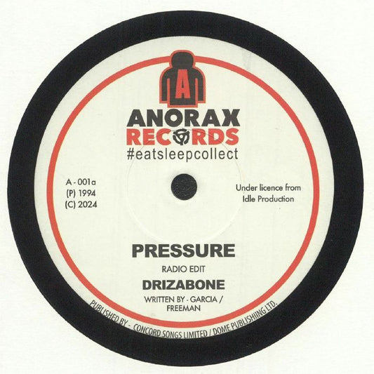 Drizabone – Pressure (7", Anorax Records, 2024) Front Cover