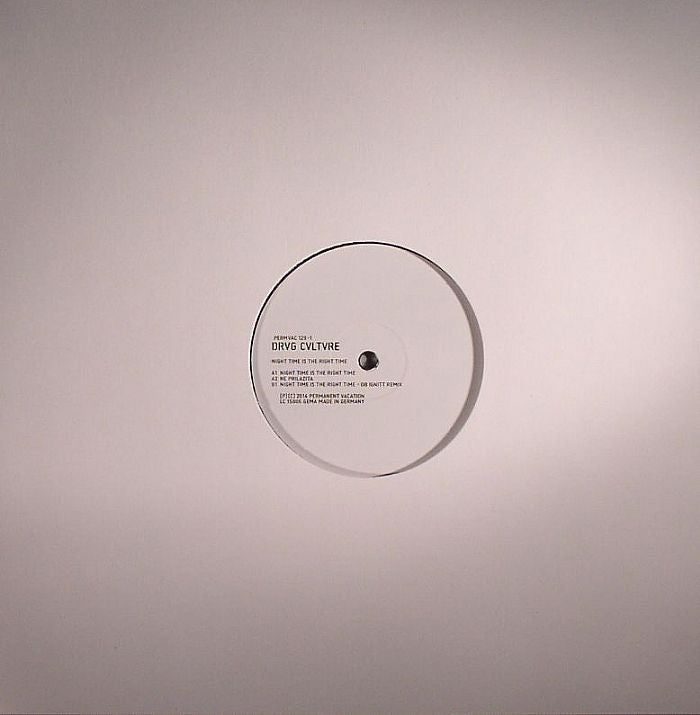 Drvg Cvltvre – Night Time Is The Right Time (12", Permanent Vacation, 2014) Back Cover