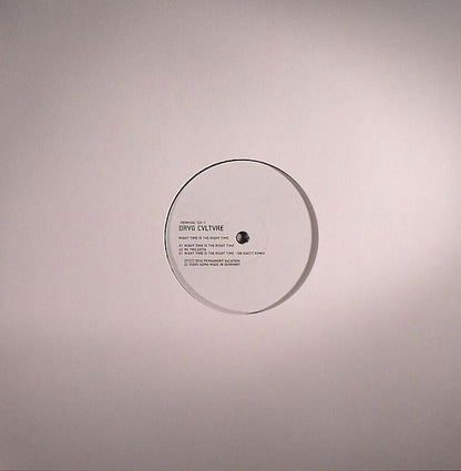 Drvg Cvltvre – Night Time Is The Right Time (12", Permanent Vacation, 2014) Back Cover