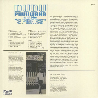 Dudu Phukwana And The "Spears" – Dudu Phukwana And The "Spears" (2xLP, Gatefold, Matsuli Music, 2020) Back Cover