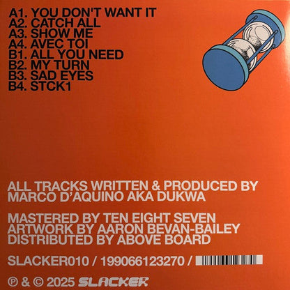 Dukwa – Zeitgeist (LP, Slacker 85, 2025) Back Cover