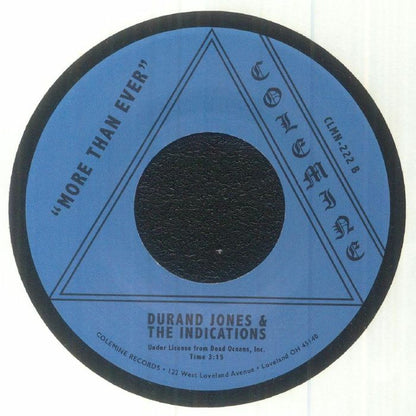 Durand Jones & The Indications – Ride Or Die / More Than Ever (7", Colemine Records, 2023) Back Cover