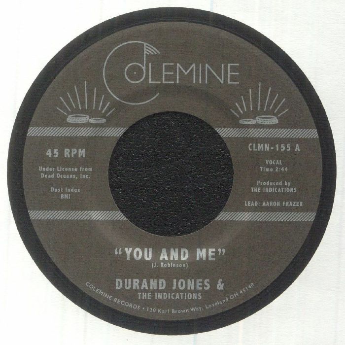 Durand Jones & The Indications – You And Me (7", Colemine Records, 2018) Front Cover