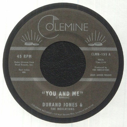 Durand Jones & The Indications – You And Me (7", Colemine Records, 2018) Front Cover