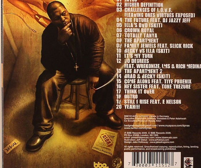 Dynas – The Apartment (CD, BBE, 2009) Back Cover