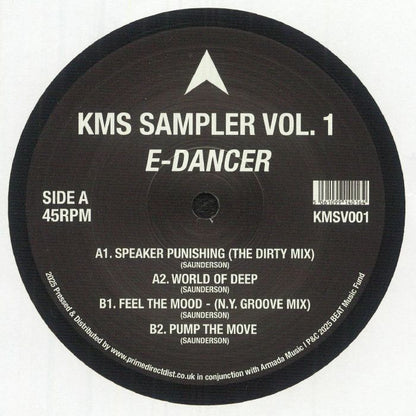 E-Dancer – KMS Sampler Vol. 1 (12", KMS, 2025) front cover