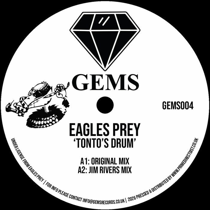 Eagles Prey – Tonto's Drum (12", Gems, 2026) Front Cover