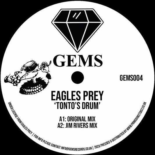 Eagles Prey – Tonto's Drum (12", Gems, 2026) Front Cover
