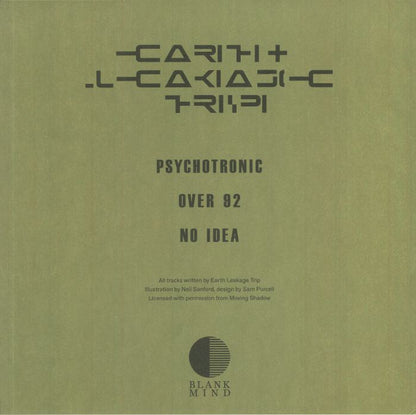 Earth Leakage Trip – Psychotronic (12", Blank Mind, 2022) Back Cover