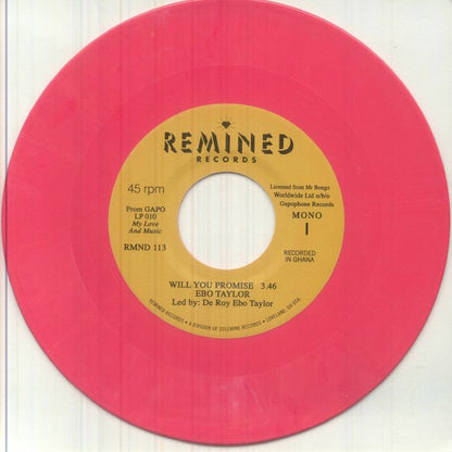Ebo Taylor – Will You Promise (7", Salmon Pink, Remined, 2026) Front Cover