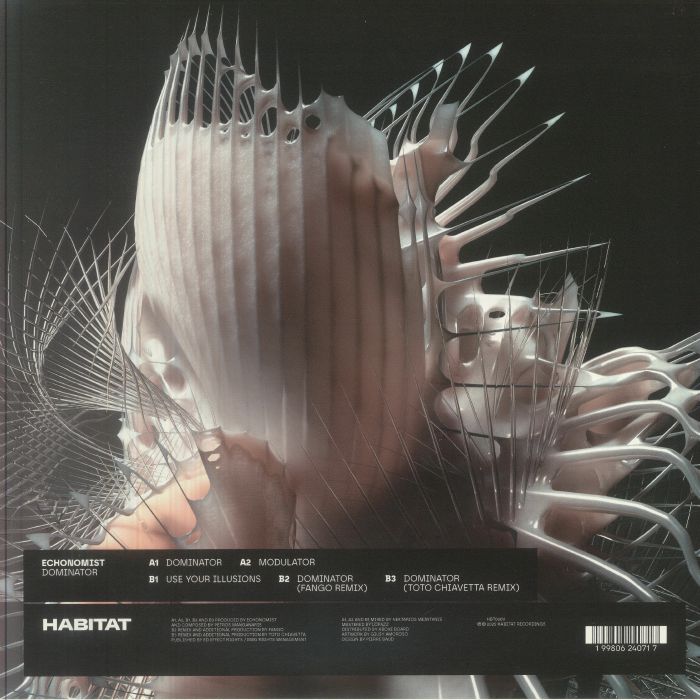 Echonomist – Dominator EP (12", Habitat Recordings, 2026) Back Cover