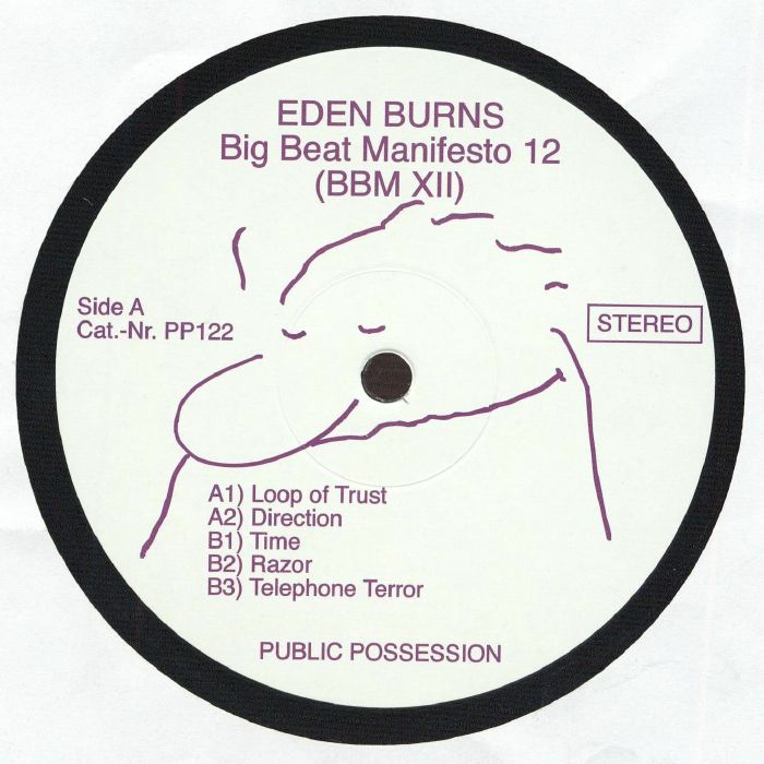 Eden Burns – Big Beat Manifesto Vol. XII (12", Public Possession, 2026) Front Cover