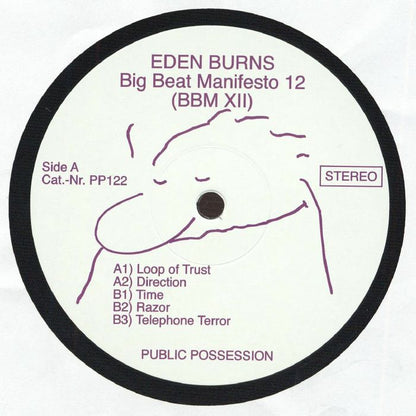 Eden Burns – Big Beat Manifesto Vol. XII (12", Public Possession, 2026) Front Cover