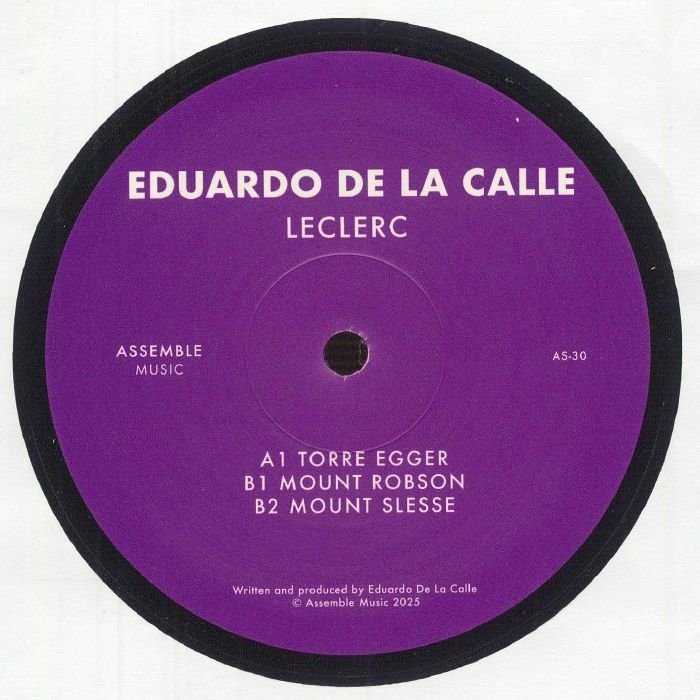 Eduardo De La Calle – Leclerc (12", Assemble Music, 2025) Front Cover