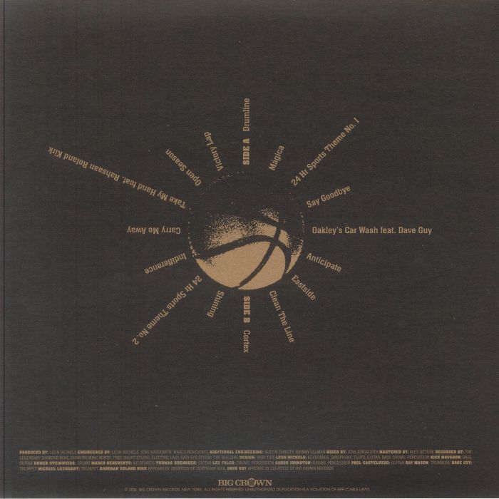 El Michels Affair – 24 Hr Sports (Instrumentals) (LP, Field Green, Big Crown Records, 2026) Back Cover