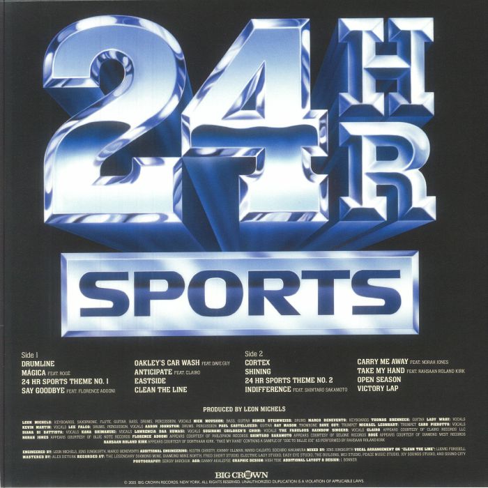 El Michels Affair – 24 Hr Sports (LP, Big Crown Records, 2025) Back Cover