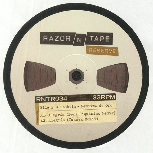 Elia y Elizabeth – Remixes De Oro (12", Razor-N-Tape Reserve, 2023) Front Cover