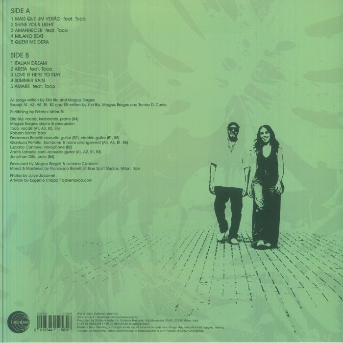 Ella And The Bossa Beat – Amare (LP, Schema, 2026) Back Cover