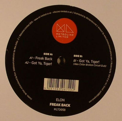 Elon – Freak Back (12", Metroline Limited, 2013) Back Cover