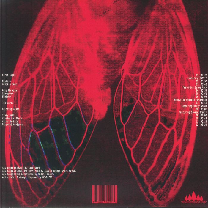 Elucid Sebb Bash – I Guess U Had To Be There (LP, Transparent, Backwoodz Studioz, 2026) Back Cover