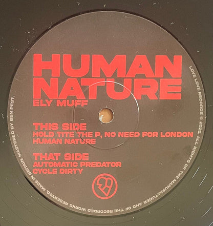 Ely Muff – Human Nature (12", Love Love Records, 2025) image 01