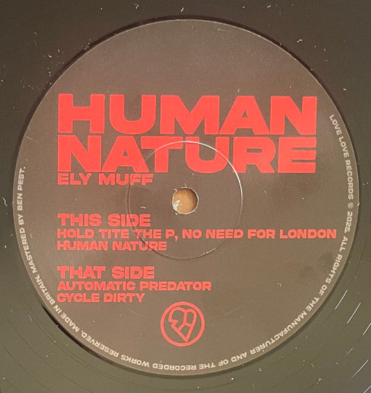 Ely Muff – Human Nature (12", Love Love Records, 2025) image 01
